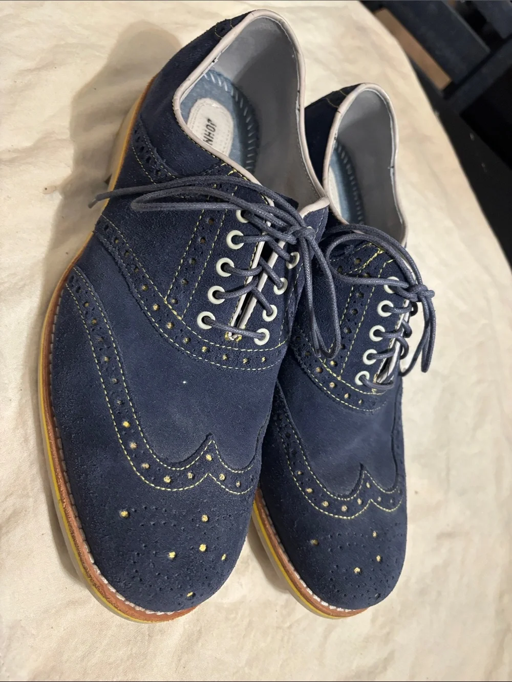 Johnston & Murphy navy suede
